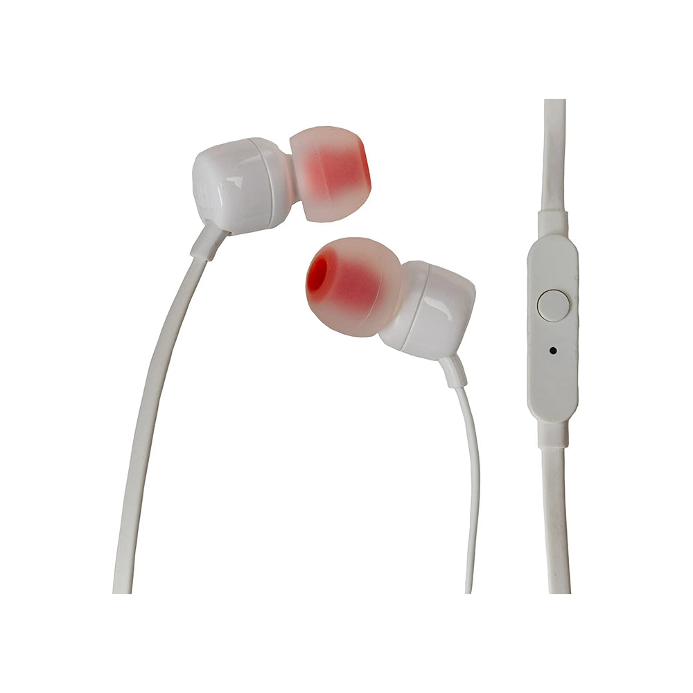 JBL T110 Auriculares In Ear con Pure Bass - Con manejo de un solo botón y micrófono,